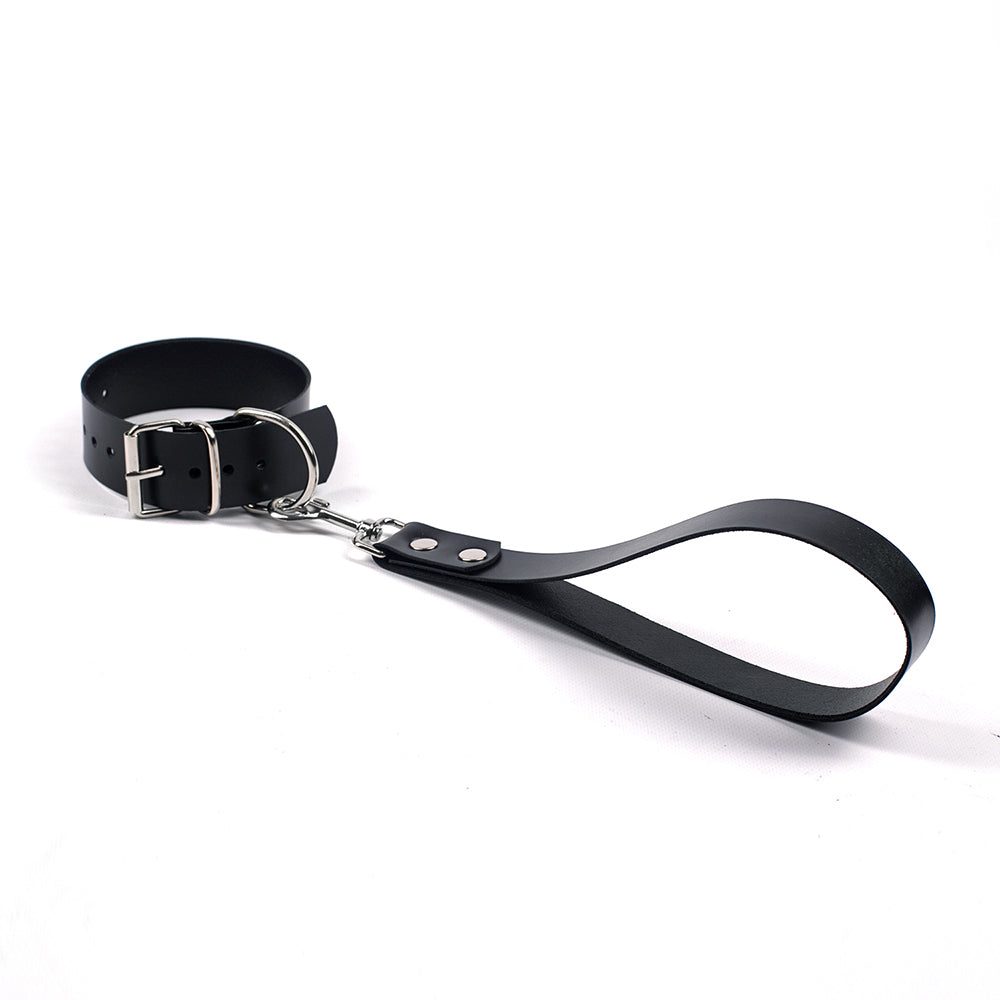 БДСМ ошейник с поводком петлей