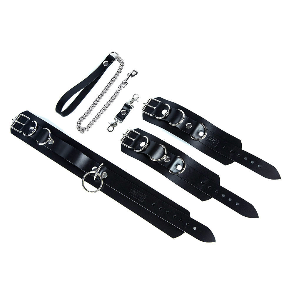 комплект нашийник з наручниками широкі 