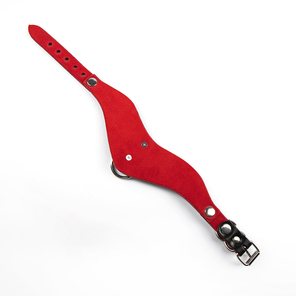 Чокер на червоній замшевій підкладці